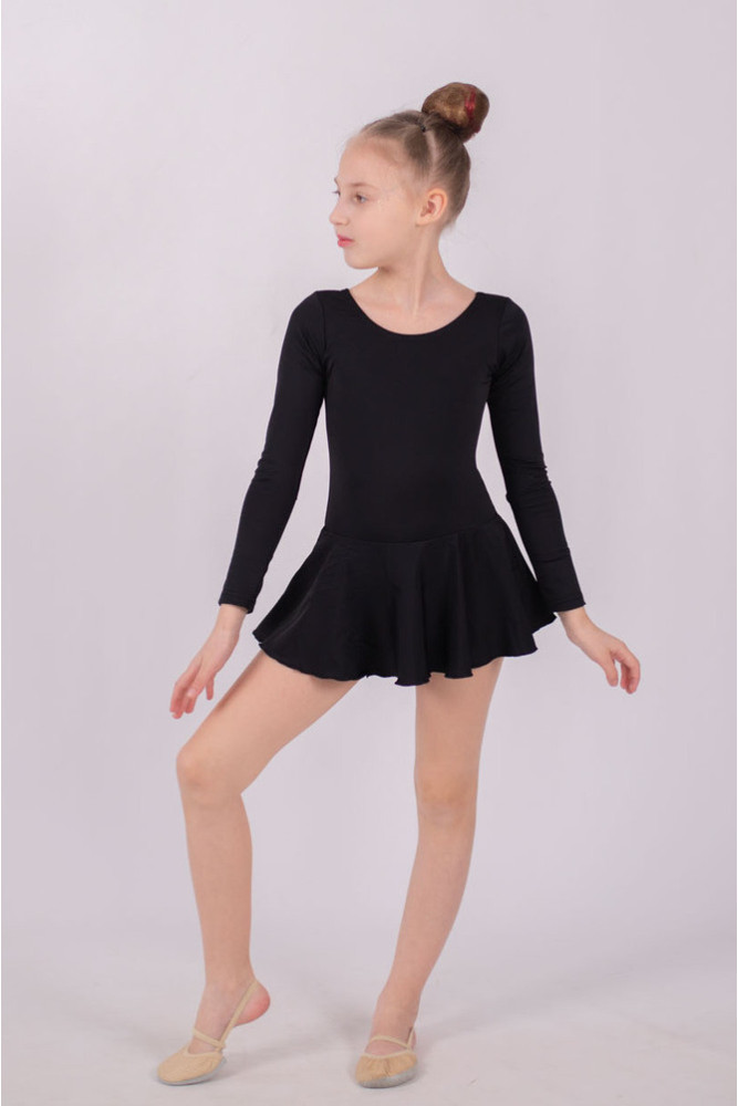 Купальник гімнастичний зі спідницею біфлекс, фото 1