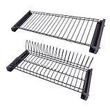 Сушка для посуду фасад 600мм графіт (1 піддон пластик) VIBO, фото 9