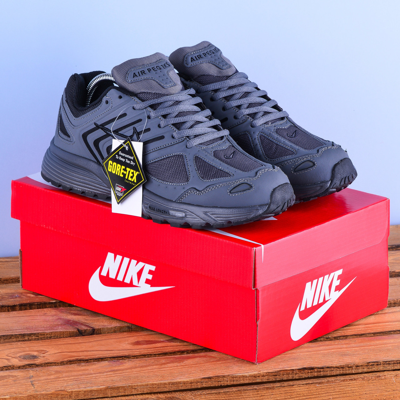 Термо зимові Кросівки Nike Air Pegasus черевики cірі - фото 1 - id-p2795939704