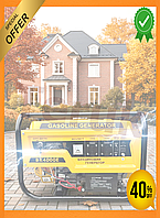 T3 Бензиновий генератор 2.8 квт New Model кВт з редуктором Potere однофазний газовий генератор з електростар Tertop/3