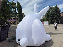 Надувний арт-об’єкт для івентів заєць 3,2 метра, фото 3