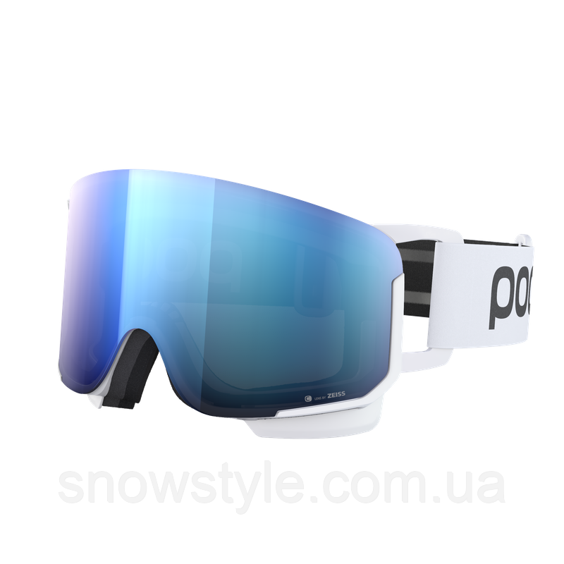 Гірськолижна маска POC Nexal Carity Hydrogen White 2 лінзи S2 Partly Sunny Blue / S1 Cloudy Coral, фото 1