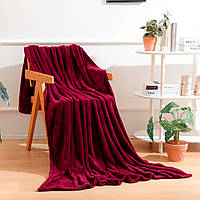 Плед флісовий бордо Love You 150 x 200 см