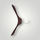 Пластикові плічки вішалки 39 см коричневі з широким плечем 3 см для одягу упаковка 5 шт, фото 2