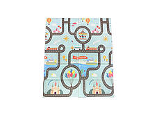 Дитячий Складний термокилимок двосторонній Дорога HF37/HF38 Мапа світу 180х150х1см +сумка, фото 3