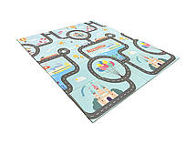 Дитячий Складний термокилимок двосторонній Дорога HF37/HF38 Мапа світу 180х150х1см +сумка, фото 5