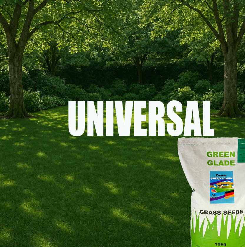 Газон Універсал насіння 1кг газонна трава швидке проростання озеленення травосуміш, фото 1