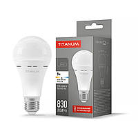 LED лампа акумуляторна TITANUM A68 9W E27 4000K 220V