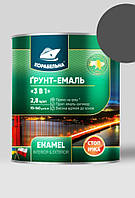 Ґрунт-емаль 3в1 графіт 2.8кг ТМ Корабельна ГЛЯНЦЕВАЯ