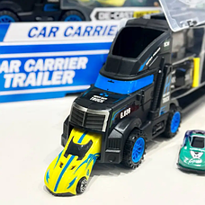 Іграшкова фура Car Carrier Trailer з 5 металевими машинками, фото 4