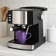 Кавоварка ріжкова 850 Вт Domotec MS-113 еспресо автоматична машина домашня з для дому кухні офісу та приготування кави