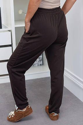 Жіночі батальні штани в спортивному стилі великого розміру батал Розміри: 48-50, 52-54, 56-58, 60-62, фото 2