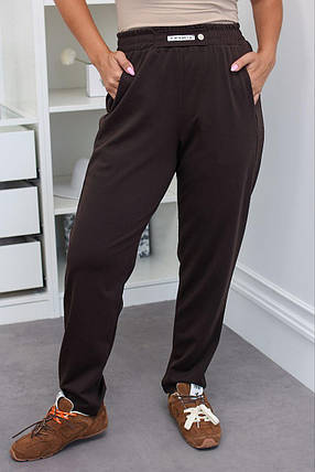 Жіночі батальні штани в спортивному стилі великого розміру батал Розміри: 48-50, 52-54, 56-58, 60-62, фото 1