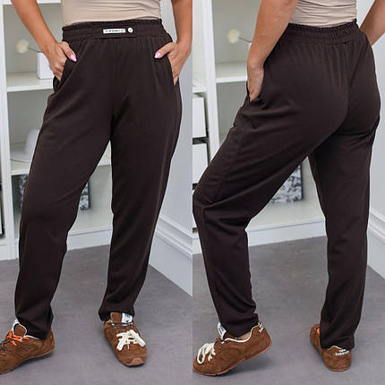 Жіночі батальні штани в спортивному стилі великого розміру батал Розміри: 48-50, 52-54, 56-58, 60-62, фото 3