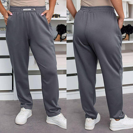 Жіночі батальні штани в спортивному стилі великого розміру батал Розміри: 48-50, 52-54, 56-58, 60-62, фото 2