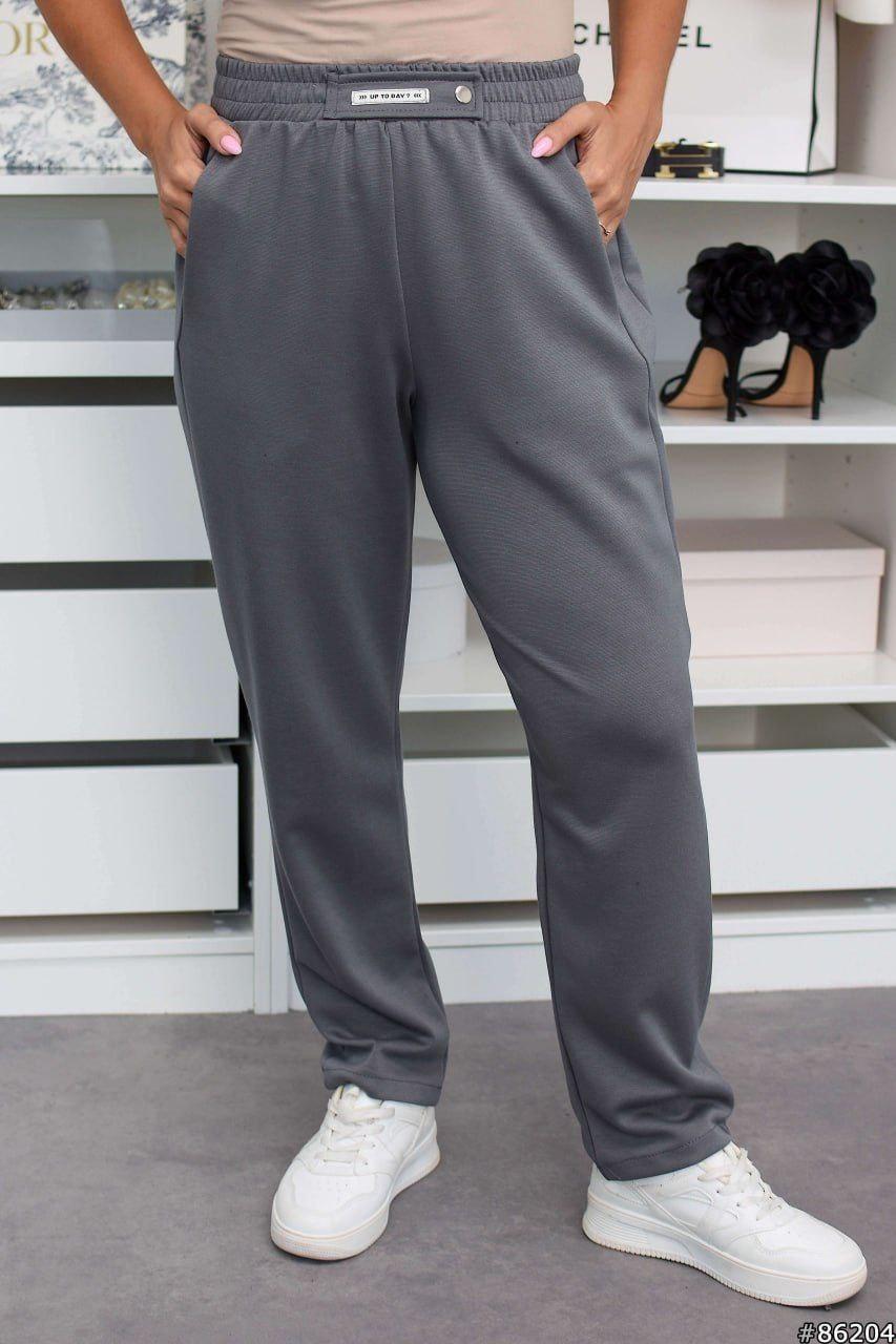 Жіночі батальні штани в спортивному стилі великого розміру батал Розміри: 48-50, 52-54, 56-58, 60-62