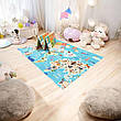 Дитячий термокилимок двосторонній Складний Мапа світу HF38/HF50 Тваринки 200х150х1см +сумка, фото 9