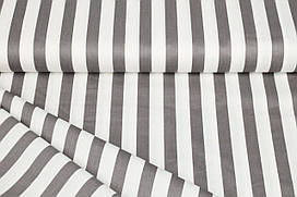 Сатин-твіл Смужки темно-сірі