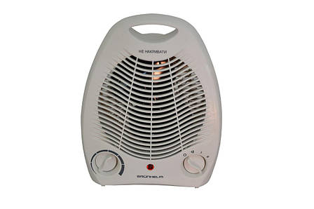 Побутовий спіральний тепловентилятор Grunhelm FH-03 Дуйчик 2000 Вт Білий, фото 1