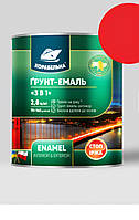 Ґрунт-емаль 3в1   червона 2,8кг ТМ Корабельна ГЛЯНЦЕВАЯ