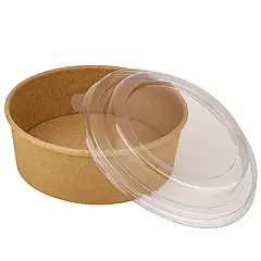 Салатник крафт 500мл (50 шт/уп) з кришкою