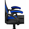 Крісло комп'ютерне геймерське Bonro YS-6056 синє з регулюванням висоти сидыння для офісу, підлітка, школяра, фото 8