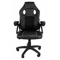 Крісло комп'ютерне геймерське Bonro YS-6056 чорне з регулюванням висоти сидыння для офісу, підлітка, школяра, фото 5