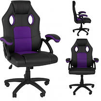 Крісло комп'ютерне геймерське Bonro YS-6056 фіолетове з регулюванням висоти сидыння для офісу, підлітка, школяра, фото 2