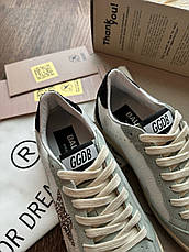 Жіночі білі сірі шкіряні кросівки Golden Goose Super-Star із зіркою білі кеди, фото 5
