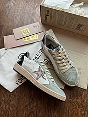 Жіночі білі сірі шкіряні кросівки Golden Goose Super-Star із зіркою білі кеди, фото 3