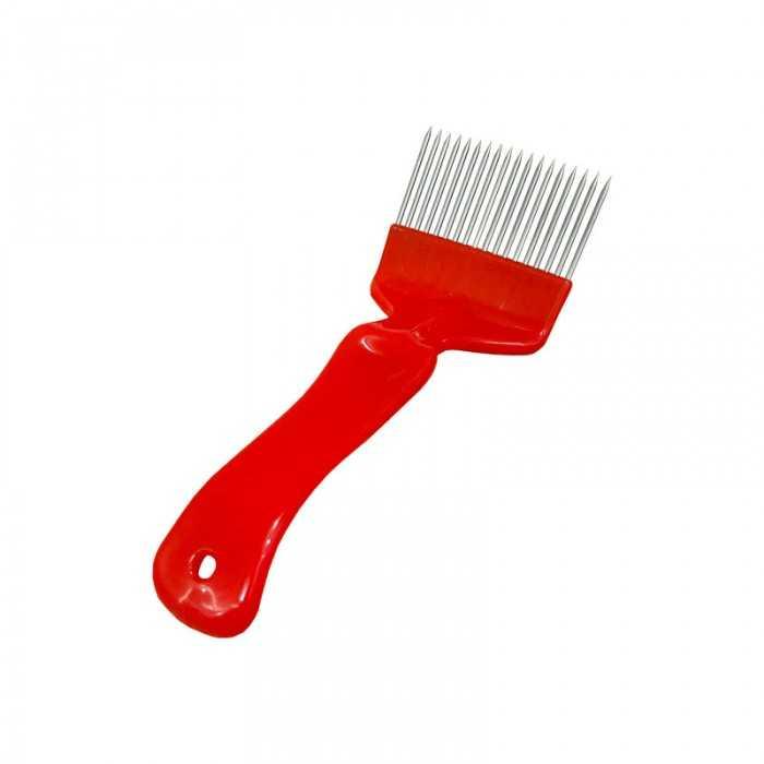 Вилка пластмасова  (18 голок) червона, фото 1