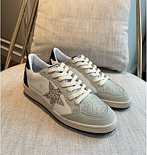 Жіночі білі сірі шкіряні кросівки Golden Goose Super-Star із зіркою білі кеди