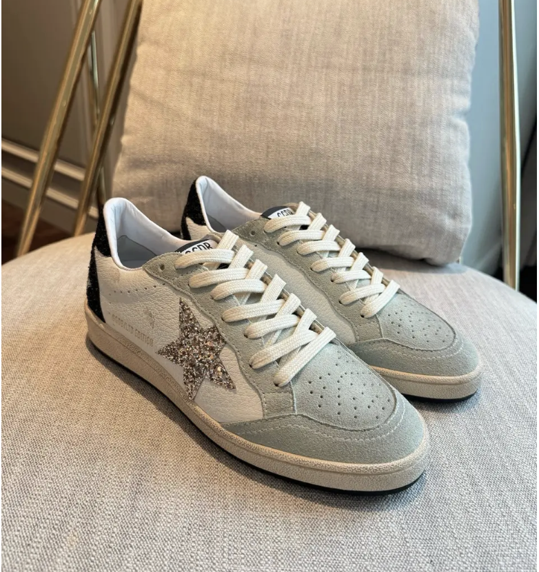 Жіночі білі сірі шкіряні кросівки Golden Goose Super-Star із зіркою білі кеди