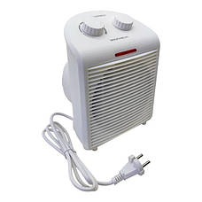 Побутовий спіральний тепловентилятор Grunhelm FH-37 Обігрівач 2000 Вт Білий, фото 3