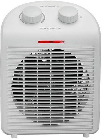 Побутовий спіральний тепловентилятор Grunhelm FH-37 Обігрівач 2000 Вт Білий, фото 1