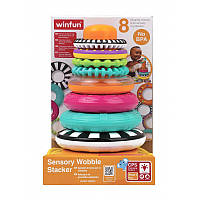 Пірамідка WinFun 250203-NI кільця 8шт., (текстурні, 1шт. брязкальце)