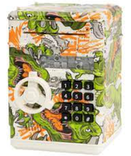 Сейф іграшковий з кодовим замком LED-підсвіткою музикою та втягуванням купюр, фото 3