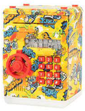 Сейф іграшковий з кодовим замком LED-підсвіткою музикою та втягуванням купюр, фото 5