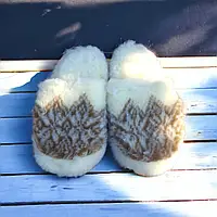 B-is Тапочки из овчины Снежинка 36-46 / женские и мужские домашние тапки, тапочки , всувки
