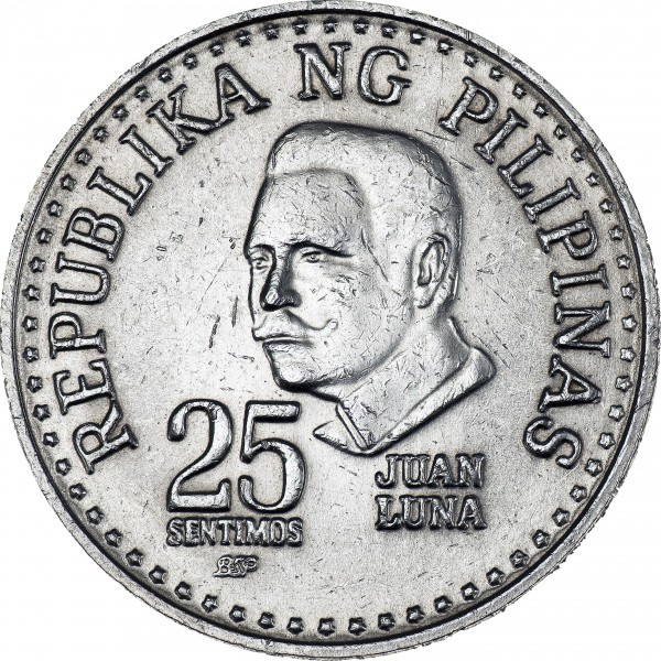 Монета Філіппін 25 сентім 1979-82 рр., фото 1