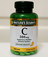 Nature's Bounty Vitamin C 500 mg 250 таблеток Підтримка імунітету та антиоксидантний захист організму