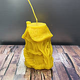 Воскова свічка фігурка Будиночок у дереві на подарунок натуральна з бджолиного воску 80х60 мм, фото 4