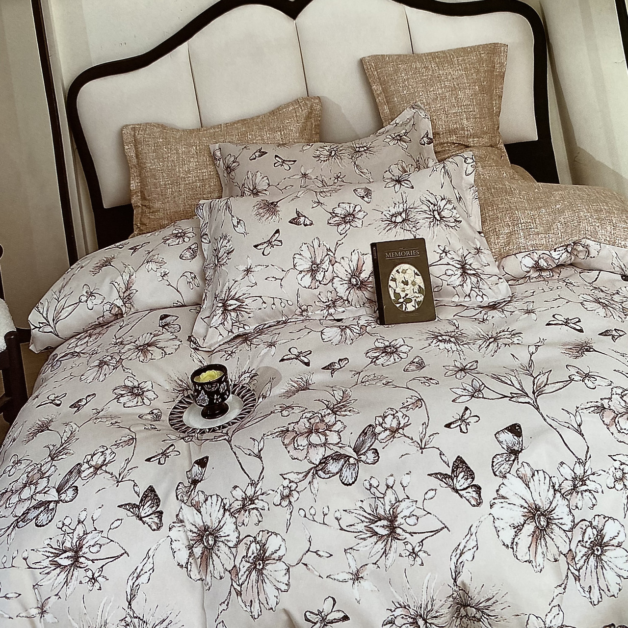 Постільна білизна Двоспальний комплект з простирадлом на гумці 160*200+20см, постільна білизна з фланелі розмір двоспальний, фото 1