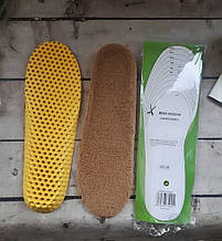 Устілка для взуття спортивна шерсткова стільники 40-46