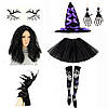 Костюм відьми на Хелловін повний образ 6 предметів, фото 2