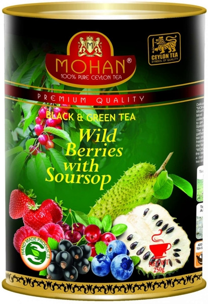 Чай чорний та зелений Mohan Лісові ягоди Саусеп 250 г, фото 1