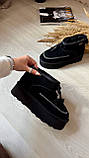 Жіночі класичні уги, чорні уги на високій підошві, ультракороткі уги, фото 4