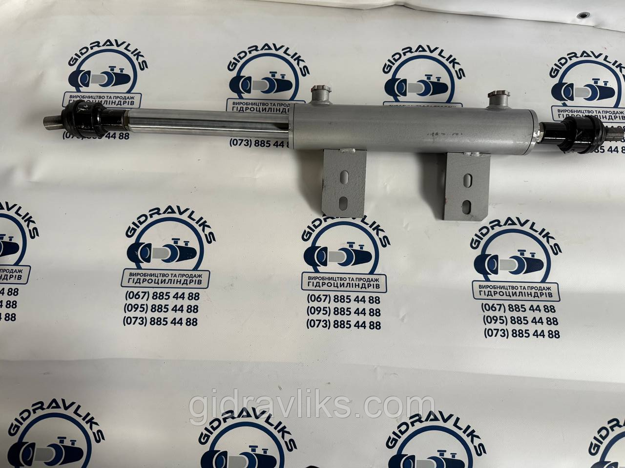 Гідроциліндр кермовий двосторонній під дозатор МТЗ, ЮМЗ, Т-40 ГЦ 63×40×250 (хід штока 250 мм, кришка різьбова), фото 1
