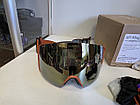 Гірськолижна маска Smith 4D MAG Rust 2 Лінзи ChromaPop Sun Black Gold Mirror /ChromaPop Storm Blue Sensor, фото 2