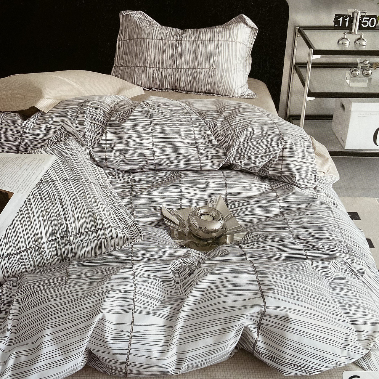 Полуторна (півтораспальна)150х220 підодіяльник, фланелева постільна білизна, простирадло з резинкою по колу, фото 1